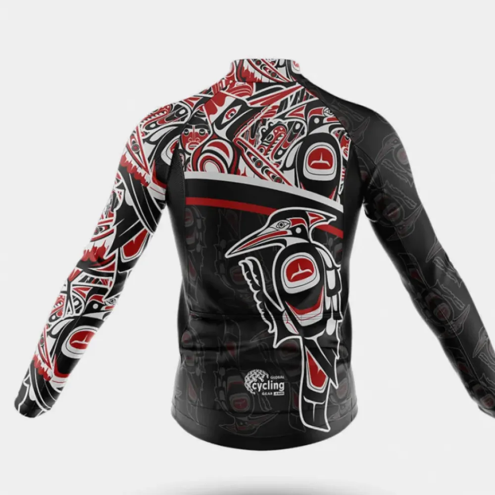 Native American Woodpecker Cycling Kit Full Set Black/Red/White