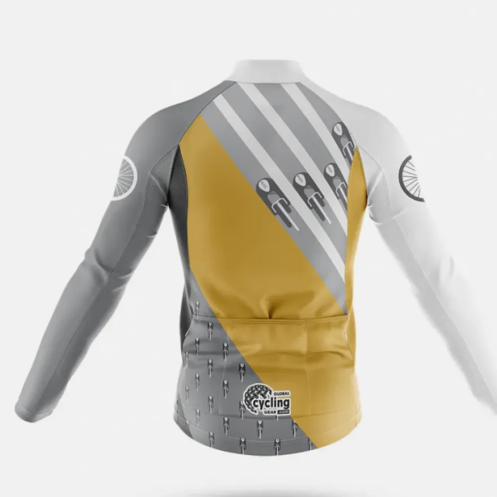 Cycling Kit Retro Feature Gold/White/Silver