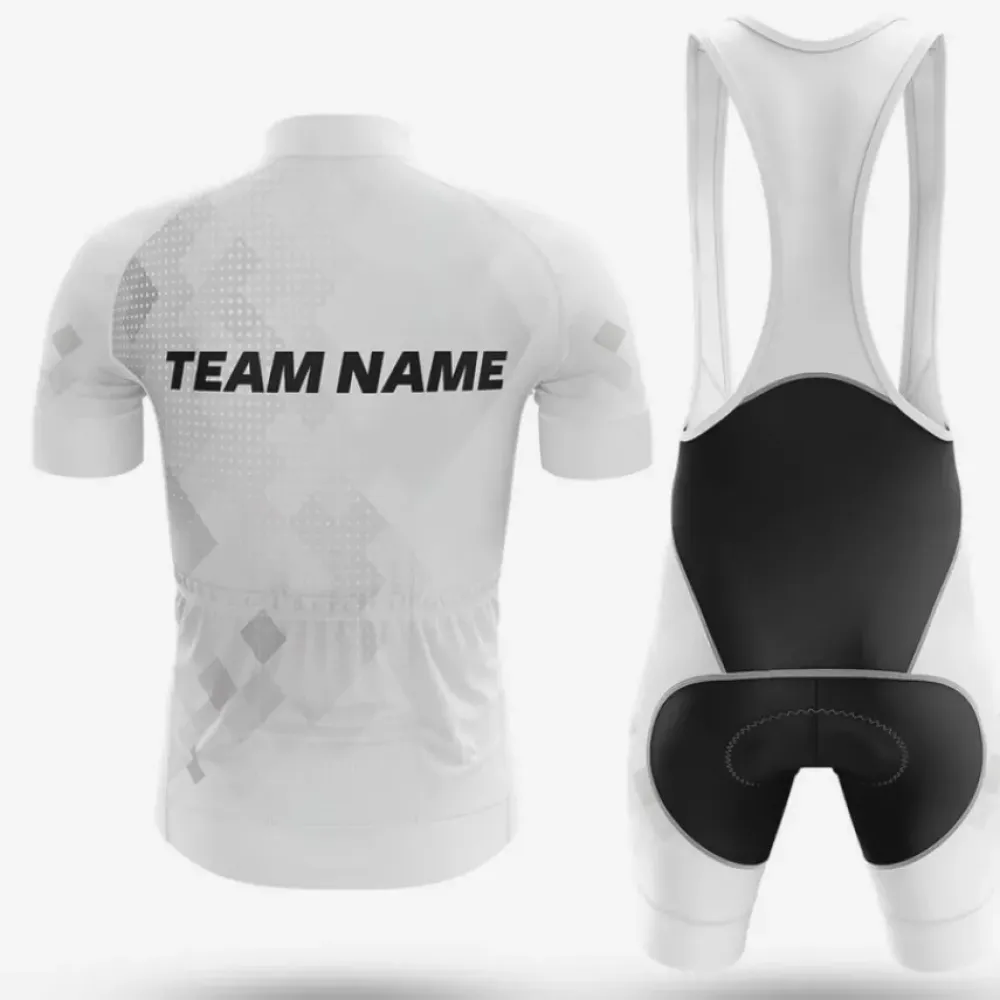 Custom Team Name V11 Cycling Jersey White/Gray/Grey