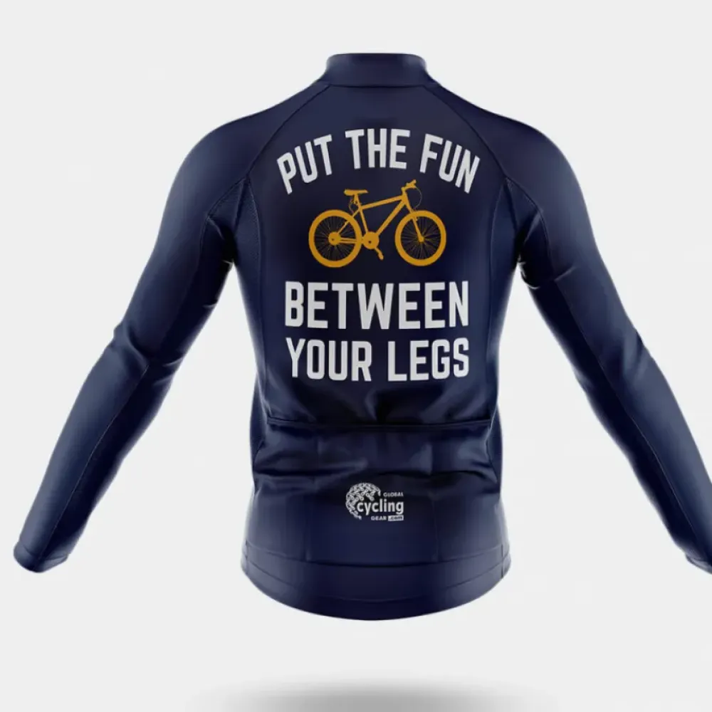 Fun Cycling Jersey Navy/Orange/White