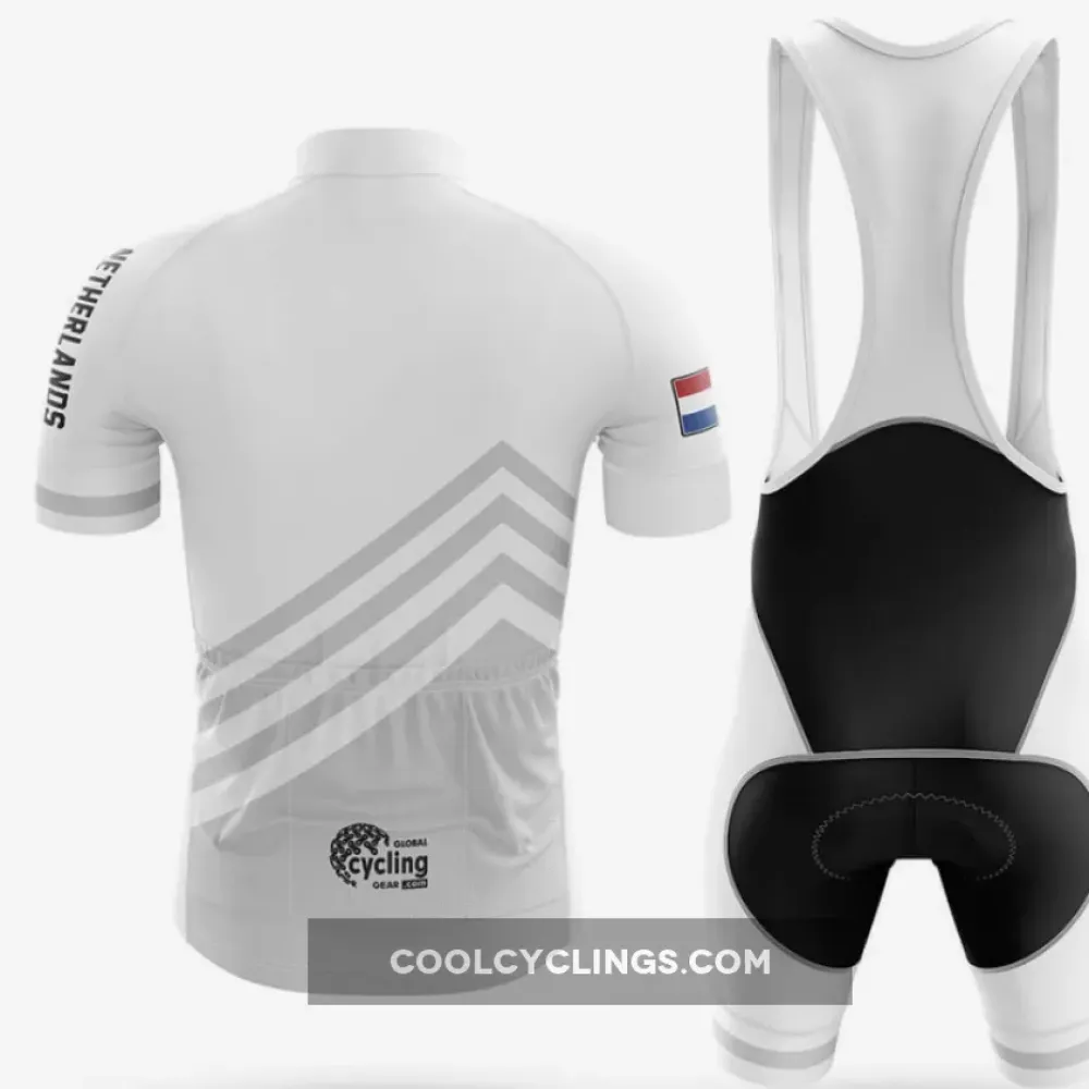 Netherlands S5 Cycling Jersey White/Red/Grey