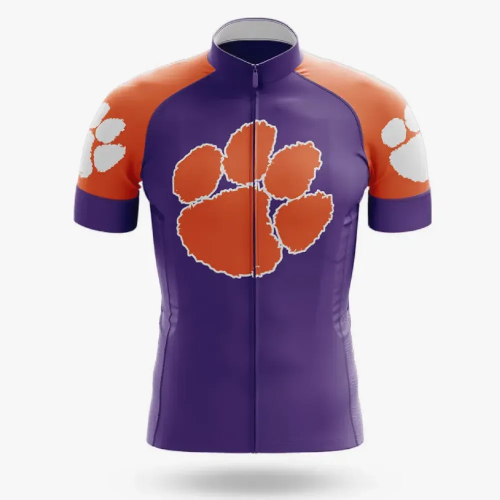 Clemson Tigers Cycling Bibs Paw Print Orange/Black/Purple