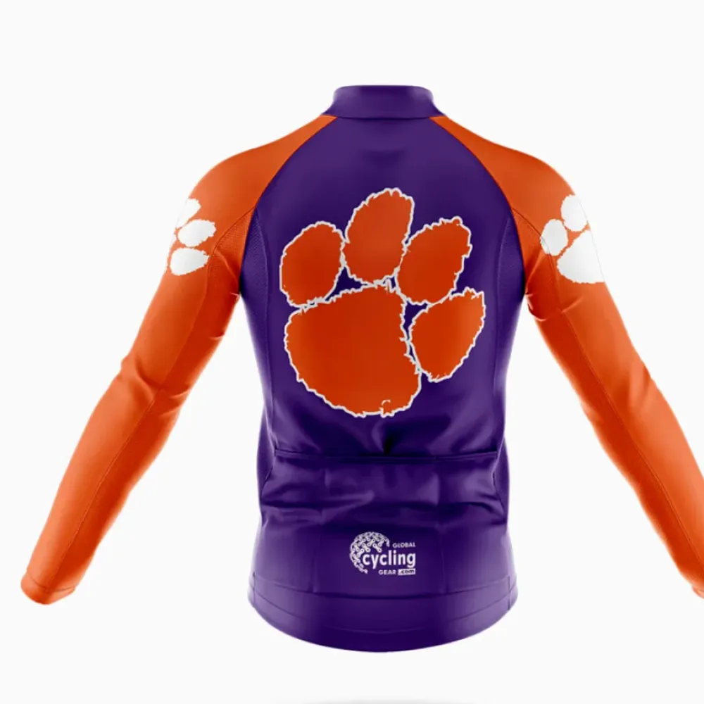 Clemson Tigers Cycling Bibs Paw Print Orange/Black/Purple