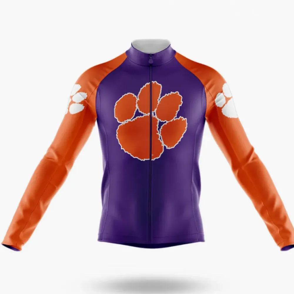 Clemson Tigers Cycling Bibs Paw Print Orange/Black/Purple