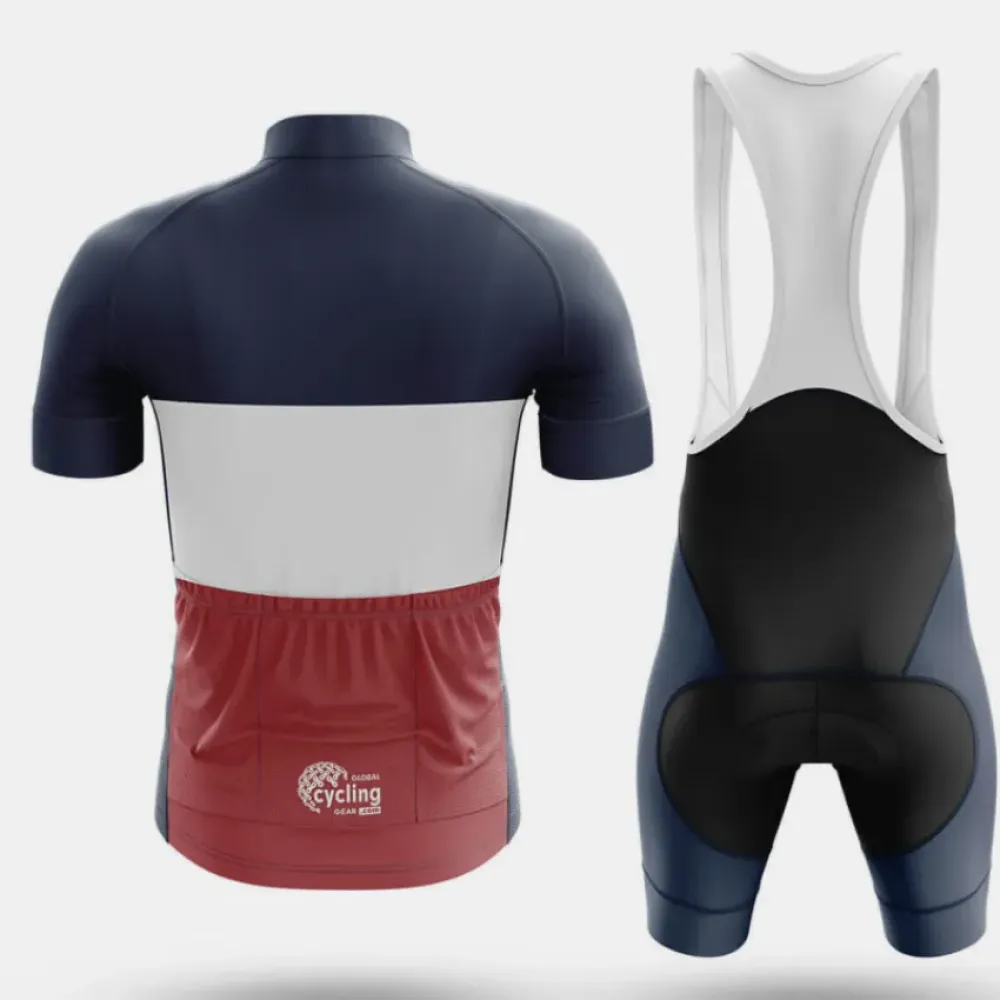 USA S29 Long Sleeve Cycling Jersey Navy/Red/White