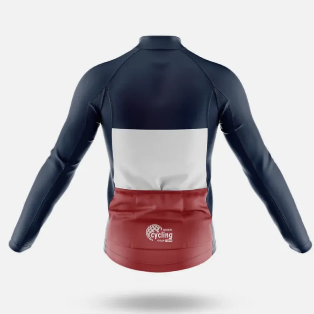 USA S29 Long Sleeve Cycling Jersey Navy/Red/White