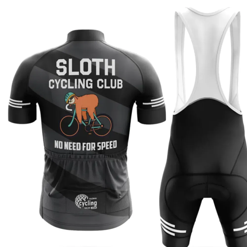 Sloth Cycling Club No Need for Speed Black/Orange/Grey