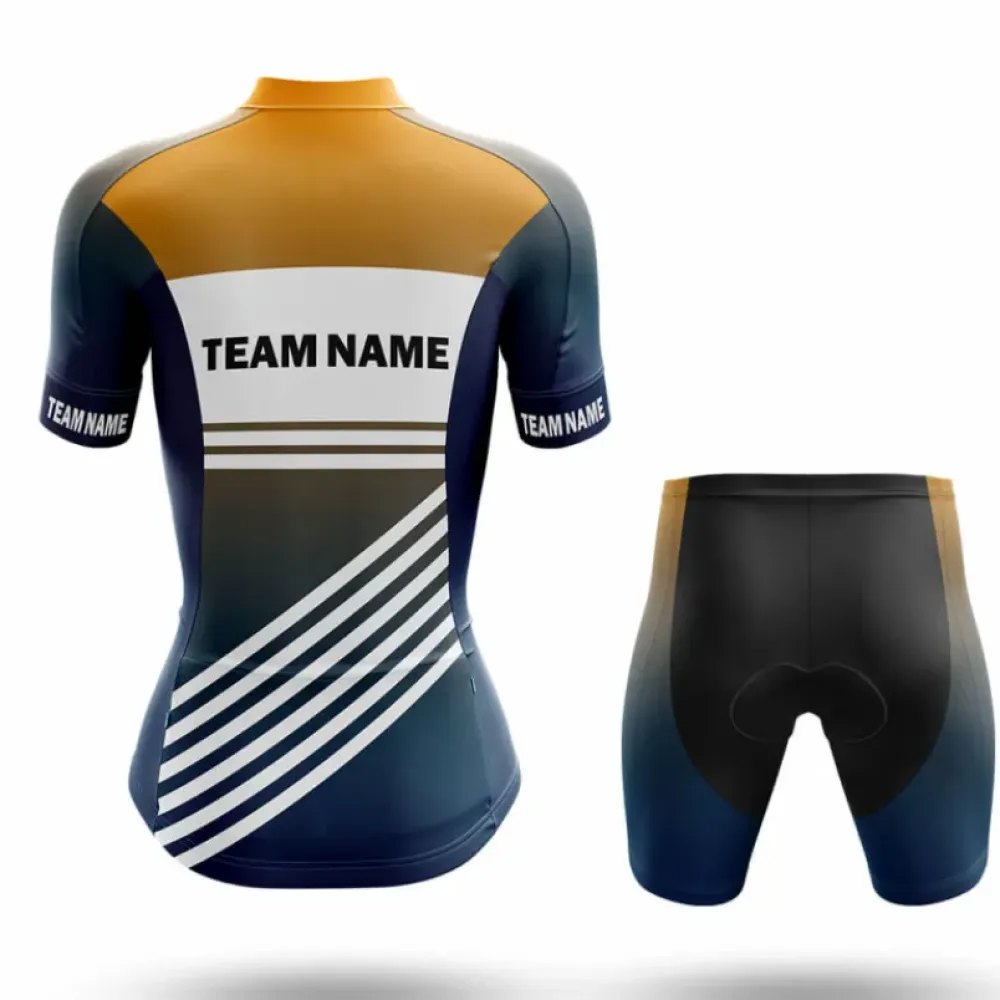 Custom Team Name S3 Yellow - Women's Cycling Jersey