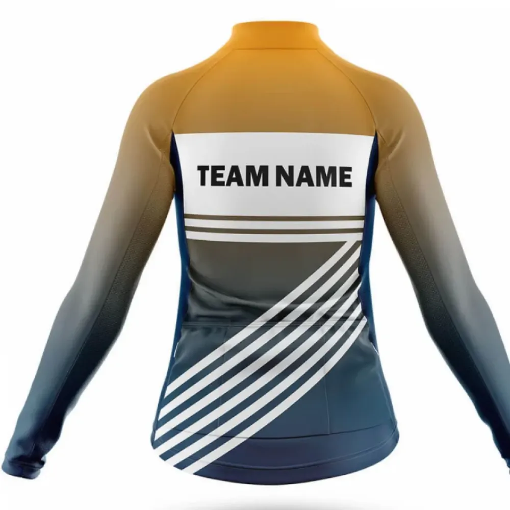 Custom Team Name S3 Yellow - Women's Cycling Jersey