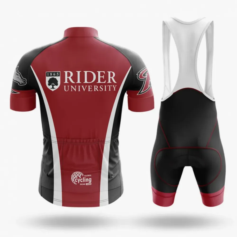 Rider University Cycling Bibs Breathable Black/Red/White