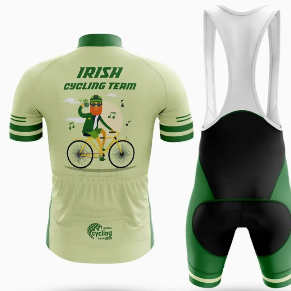 Irish Cycling Team Long Sleeve Green/Beige/Yellow