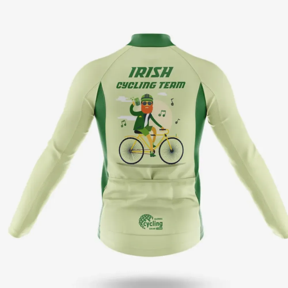 Irish Cycling Team Long Sleeve Green/Beige/Yellow