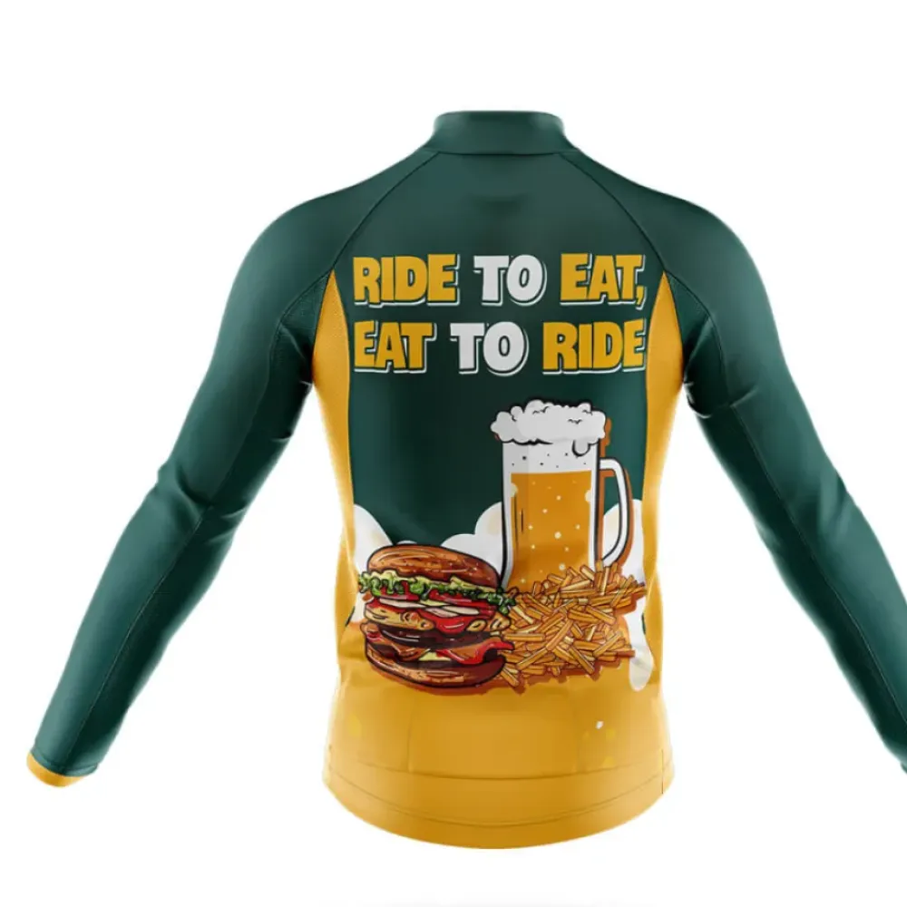 Cycling Gear Ride To Eat Comfortable Green/Yellow/White