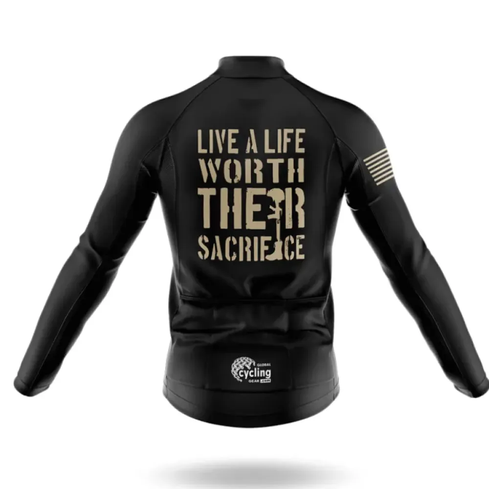 Cycling Kit Live a Life Black/White/Gold