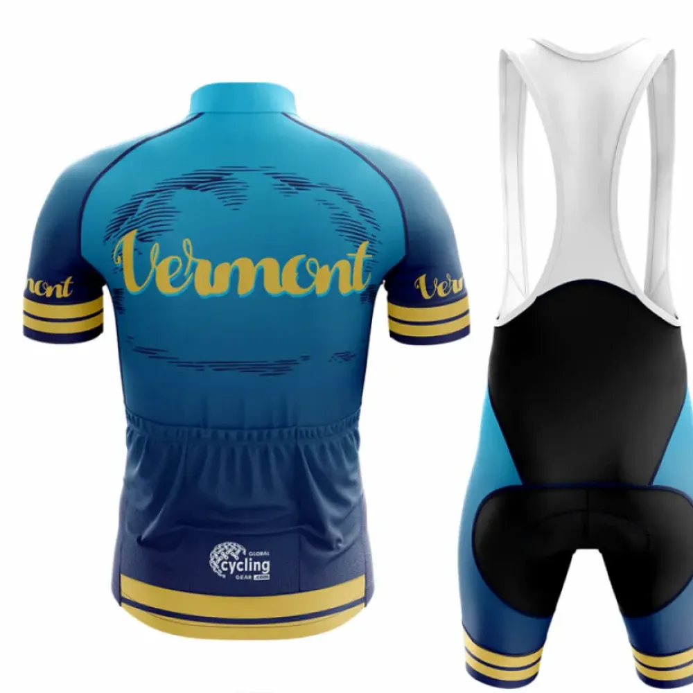Vermont Symbol Cycling Jersey Blue/Yellow/Grey