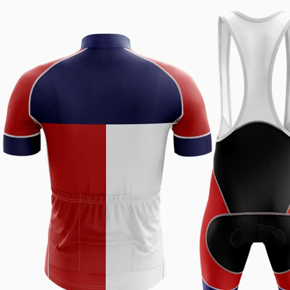 Texas Men's Cycling Kit / Jersey   Bibs State Flag Red/Blue/White