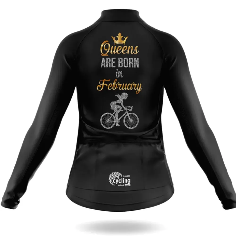 February Queens Cycling Jersey Black/Gold/Silver