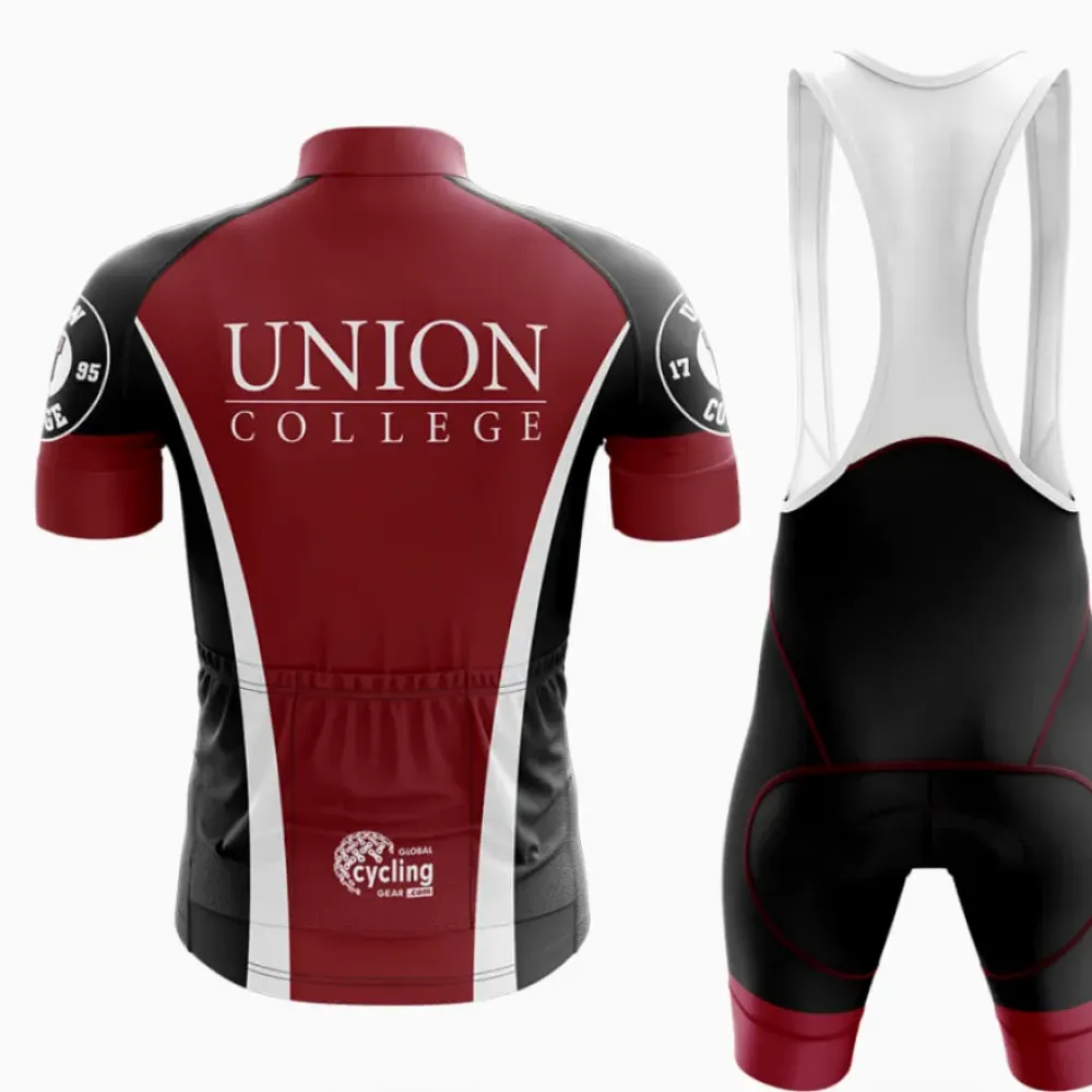 Union College Long Sleeve Cycling Jersey Black/Red/White