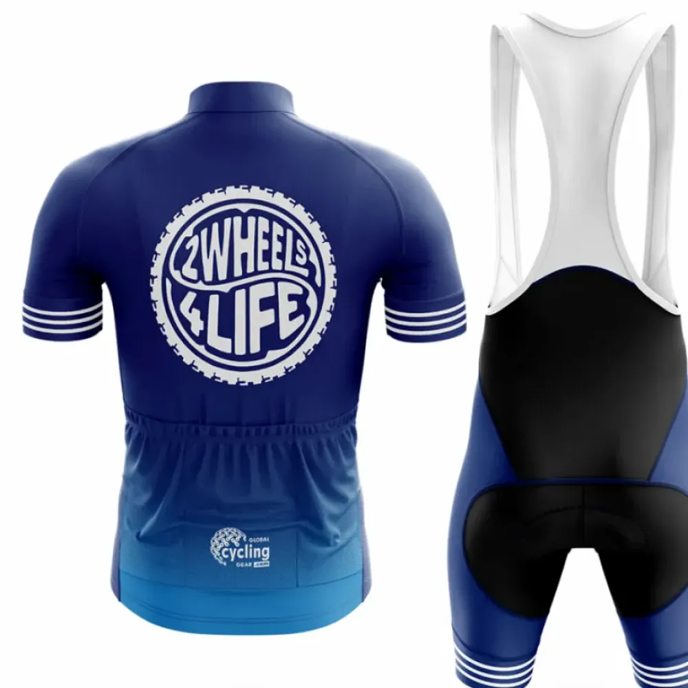 Cycling Jersey 2 Wheels 4 Life Navy/Blue/White