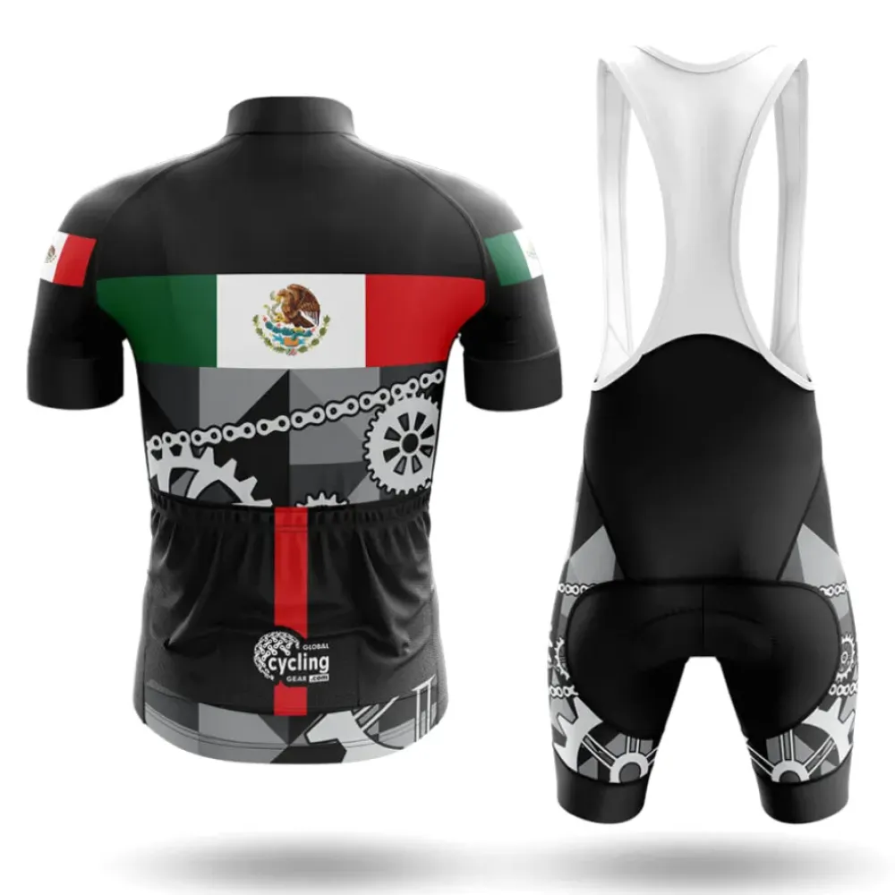 Cycling Bibs Mexico Bike Gear Black/White/Grey