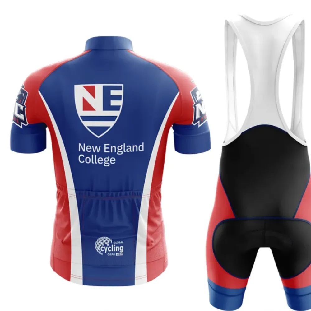 New England College Cycling Bibs Comfortable Red/Blue/White