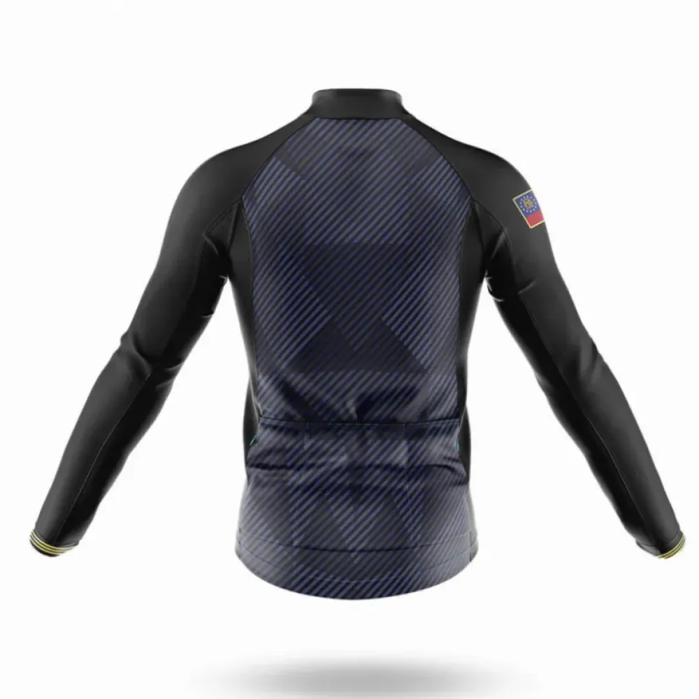 Georgia S2 Long Sleeve Cycling Jersey Black/Yellow/Blue