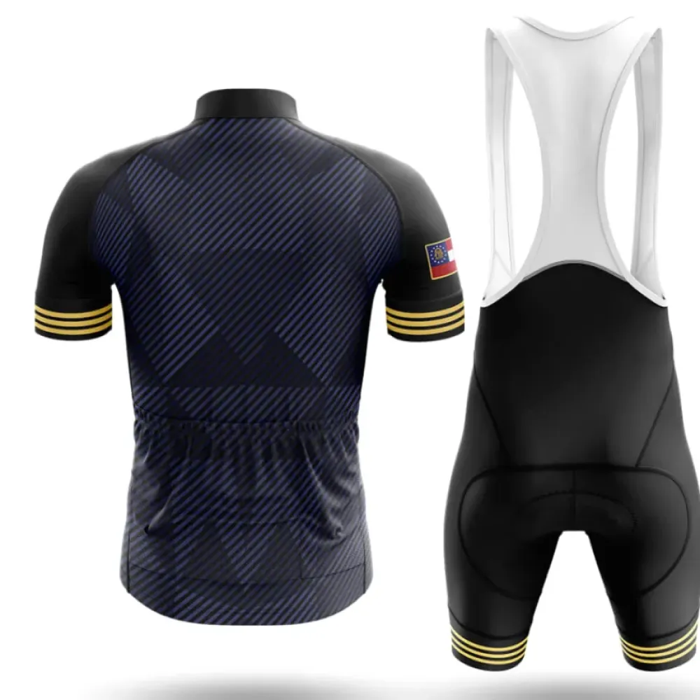 Georgia S2 Long Sleeve Cycling Jersey Black/Yellow/Blue