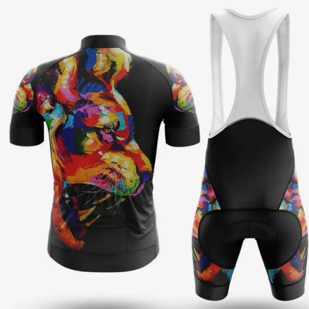 Cycling Kit Lion Abstract Black/Red/Yellow