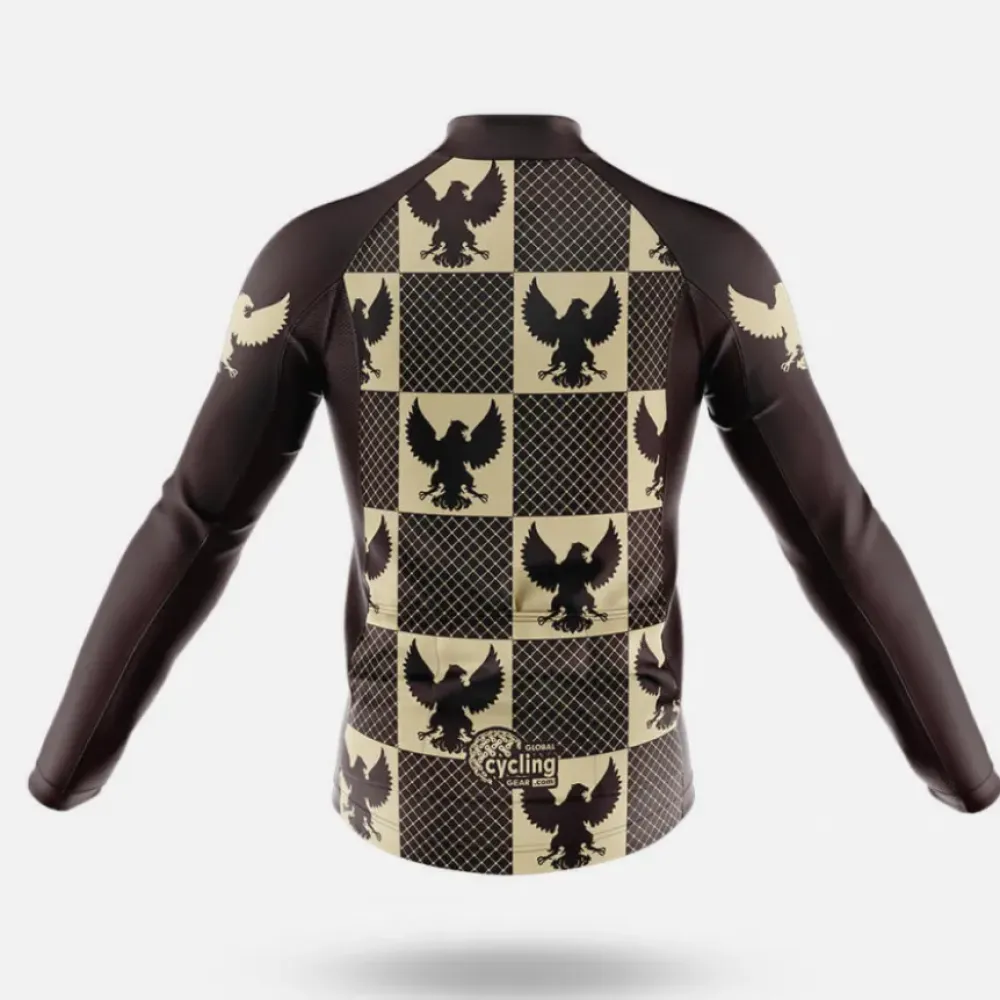 Retro Eagle Cycling Kit Eagle Pattern Black/Gold/Beige