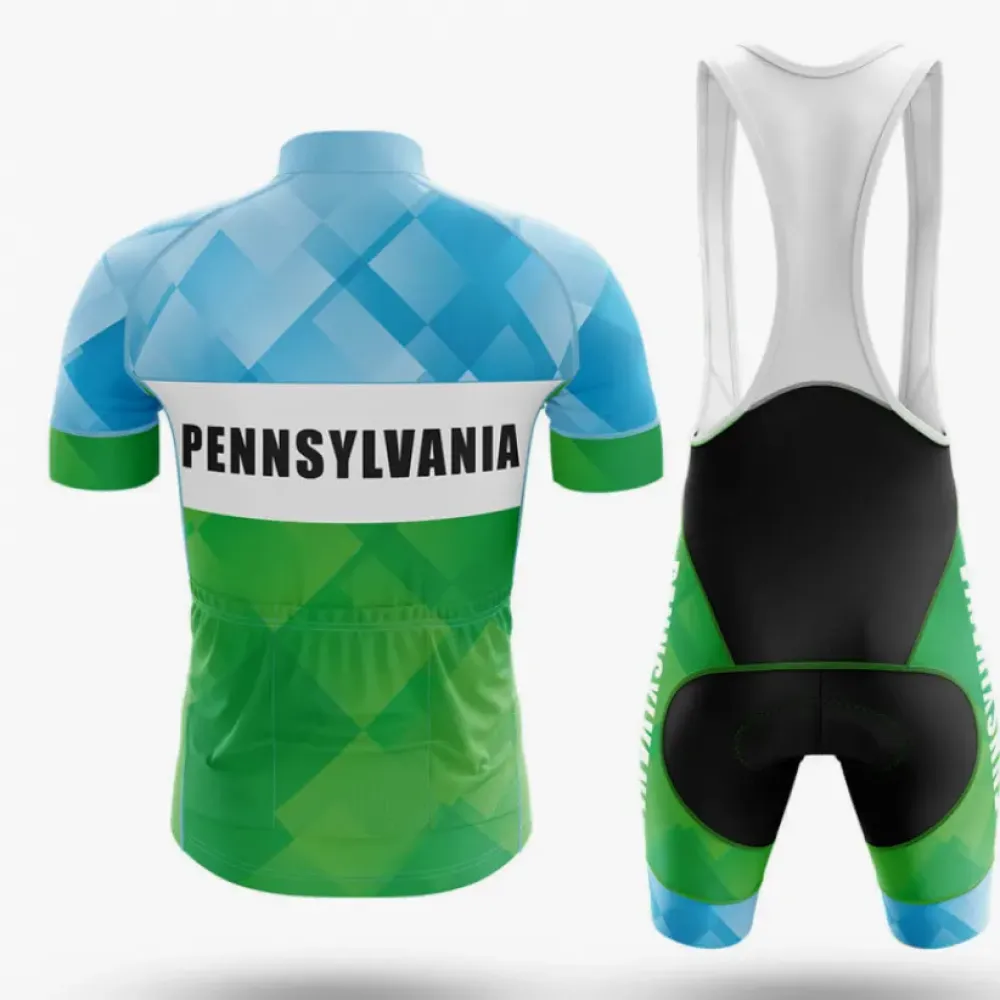 Pennsylvania S3 Cycling Jersey Blue/Green/White