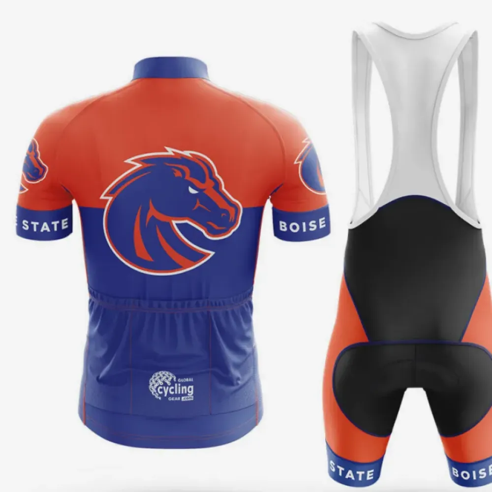 Boise State University Long Sleeve Cycling Jersey Ver.2 Blue/Orange/Navy