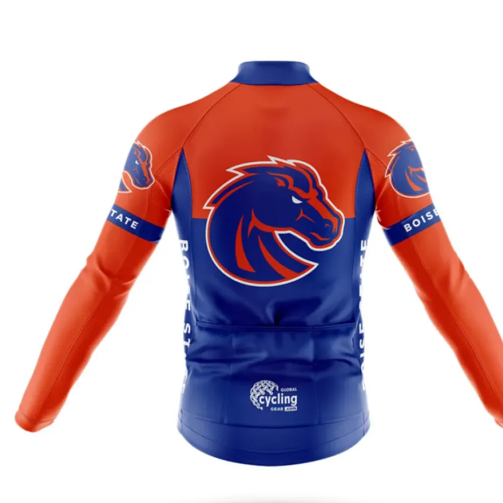 Boise State University Long Sleeve Cycling Jersey Ver.2 Blue/Orange/Navy