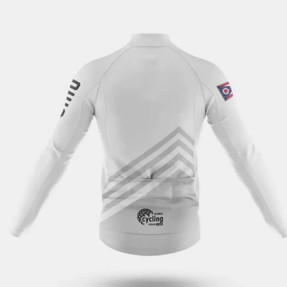 United Ohio S4 Long Sleeve Cycling Jersey White/Gray/Red