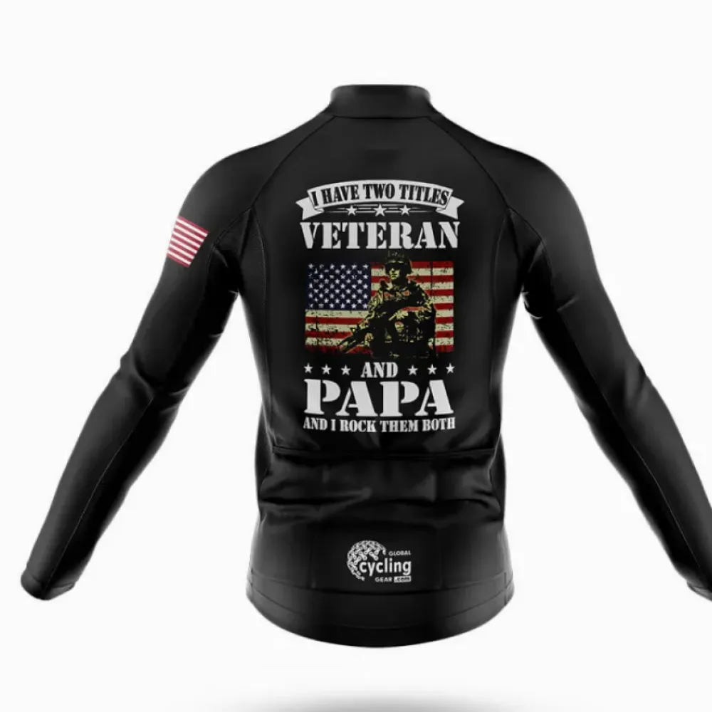 Veteran And Papa Cycling Jersey Black/Red/White