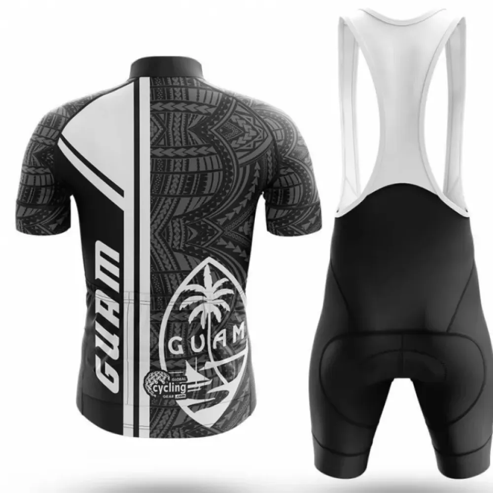 Guam Cycling Kit Full Set Unique Design Black/White/Grey