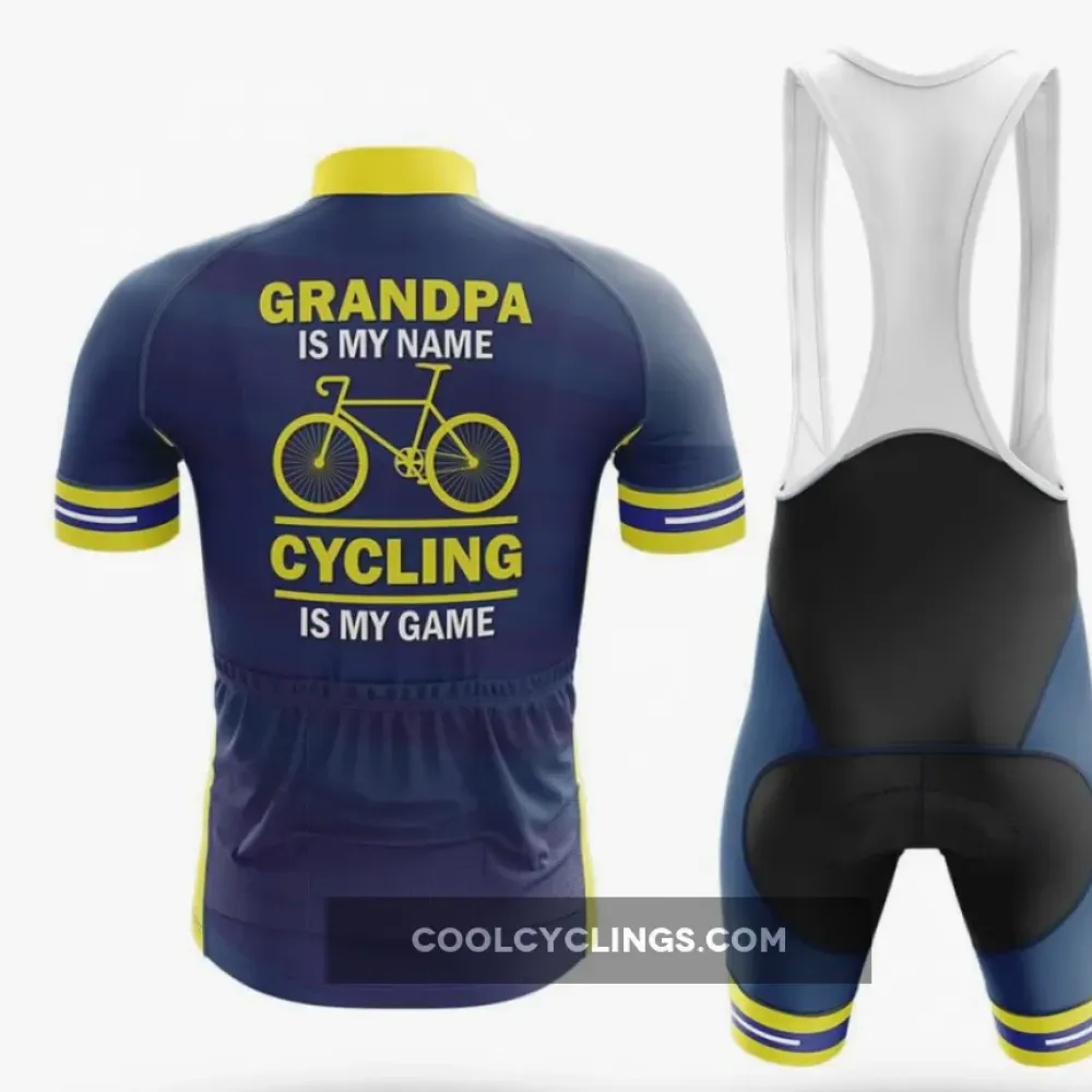 Grandpa Cycling Jersey Navy/Yellow/Blue