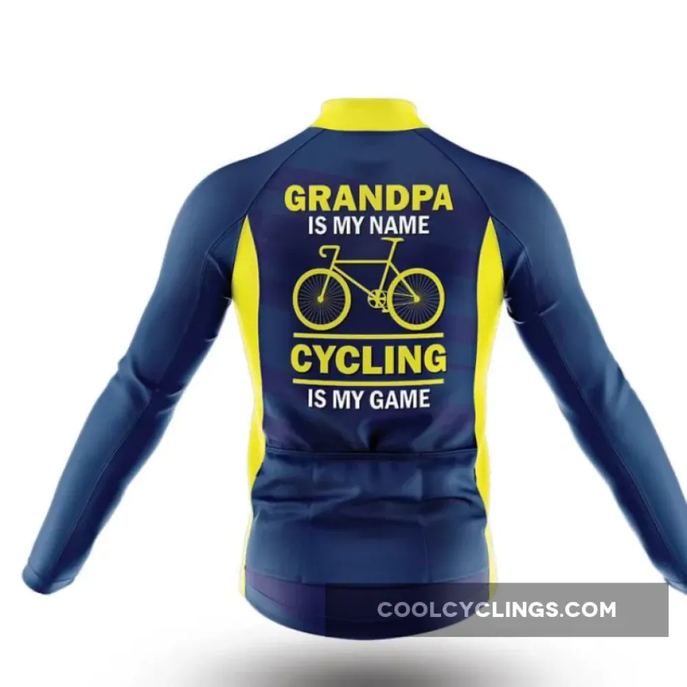 Grandpa Cycling Jersey Navy/Yellow/Blue