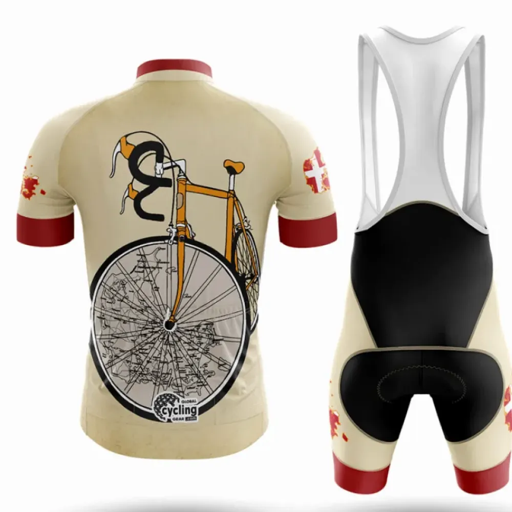 Denmark Riding Club Long Sleeve Cream/Red/Gold