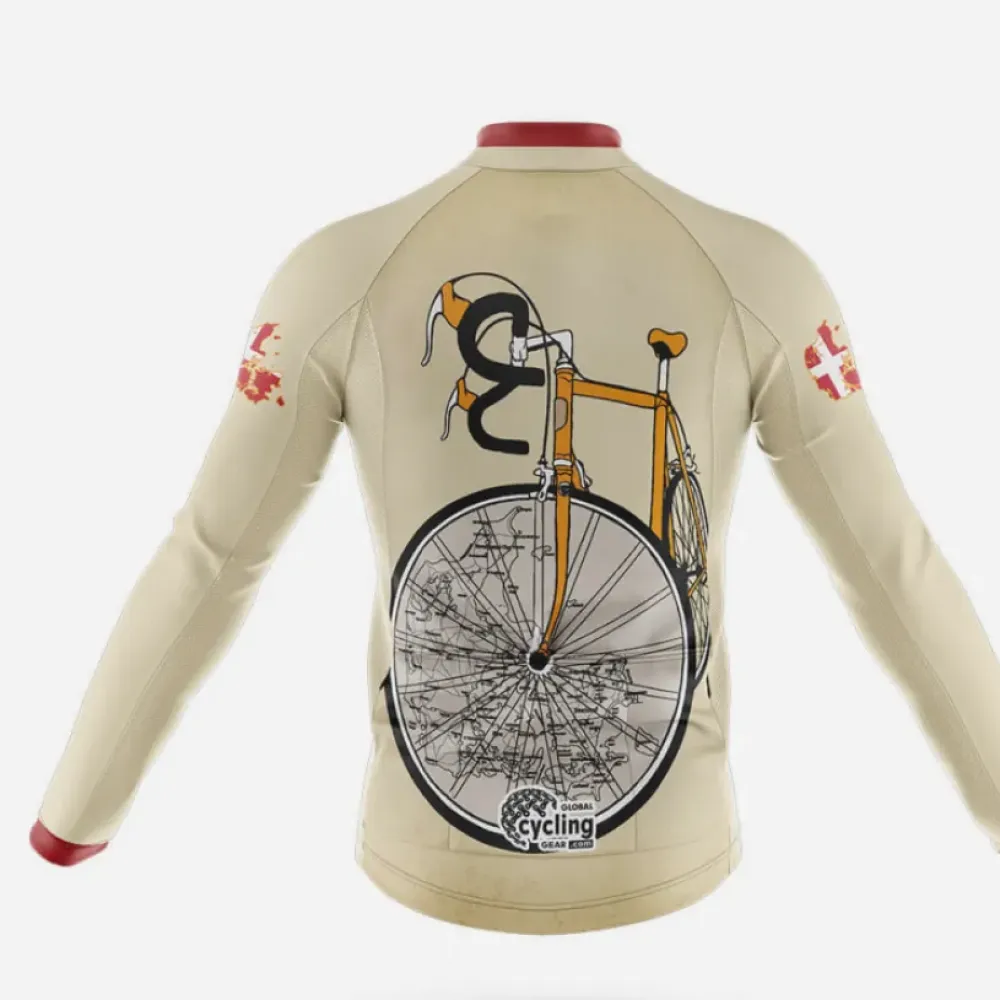 Denmark Riding Club Long Sleeve Cream/Red/Gold