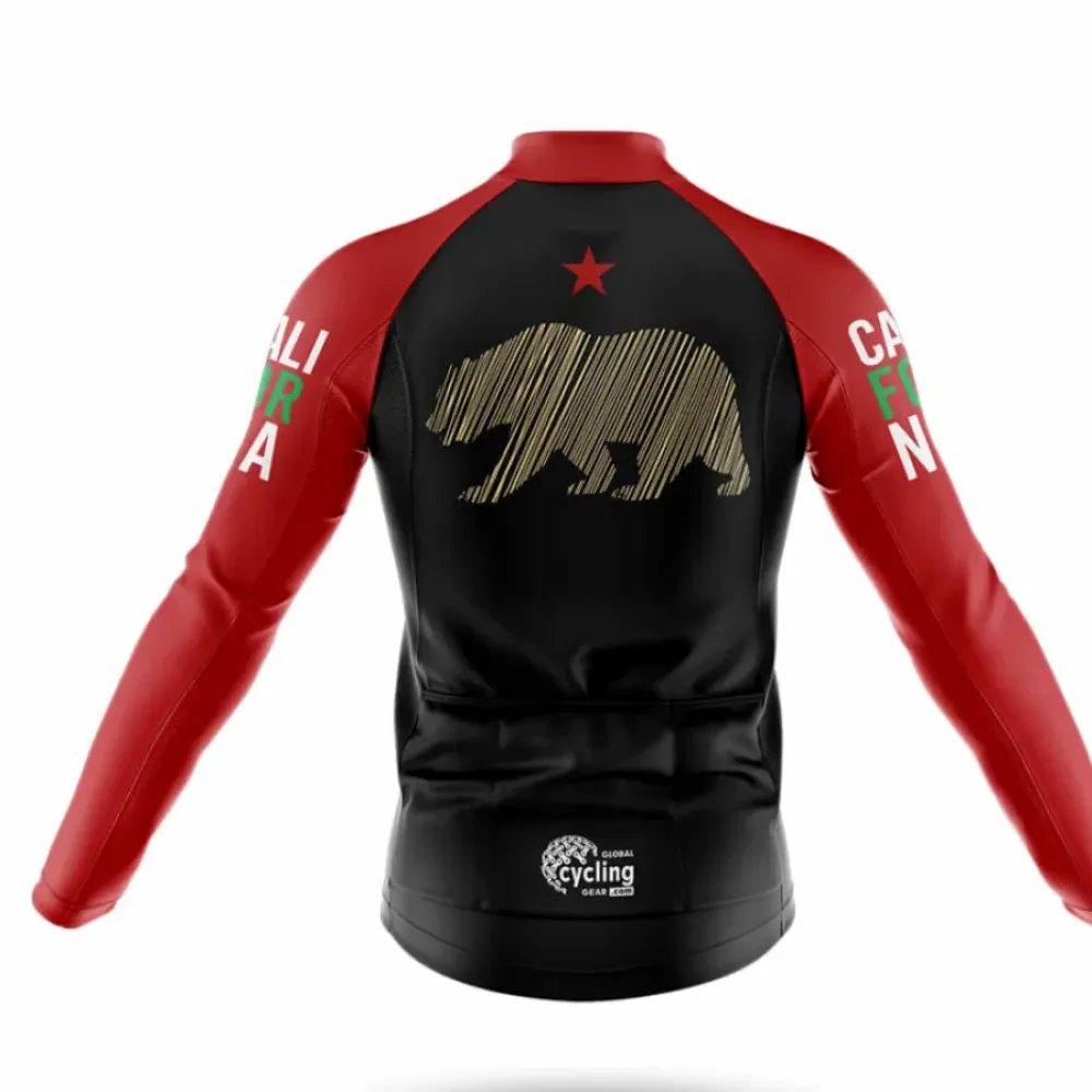 California Icon Cycling Bibs Comfortable Black/Green/Red
