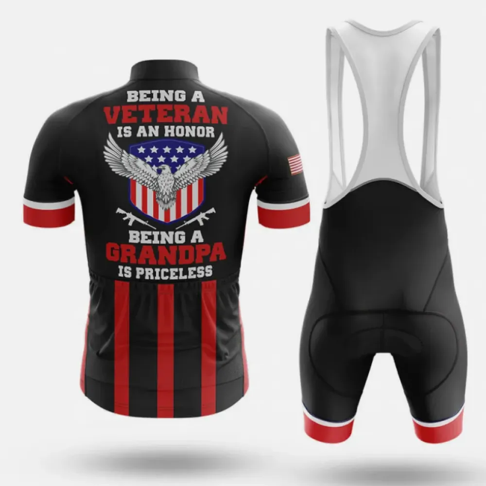 Cycling Bibs Veteran Honor White/Red/Black