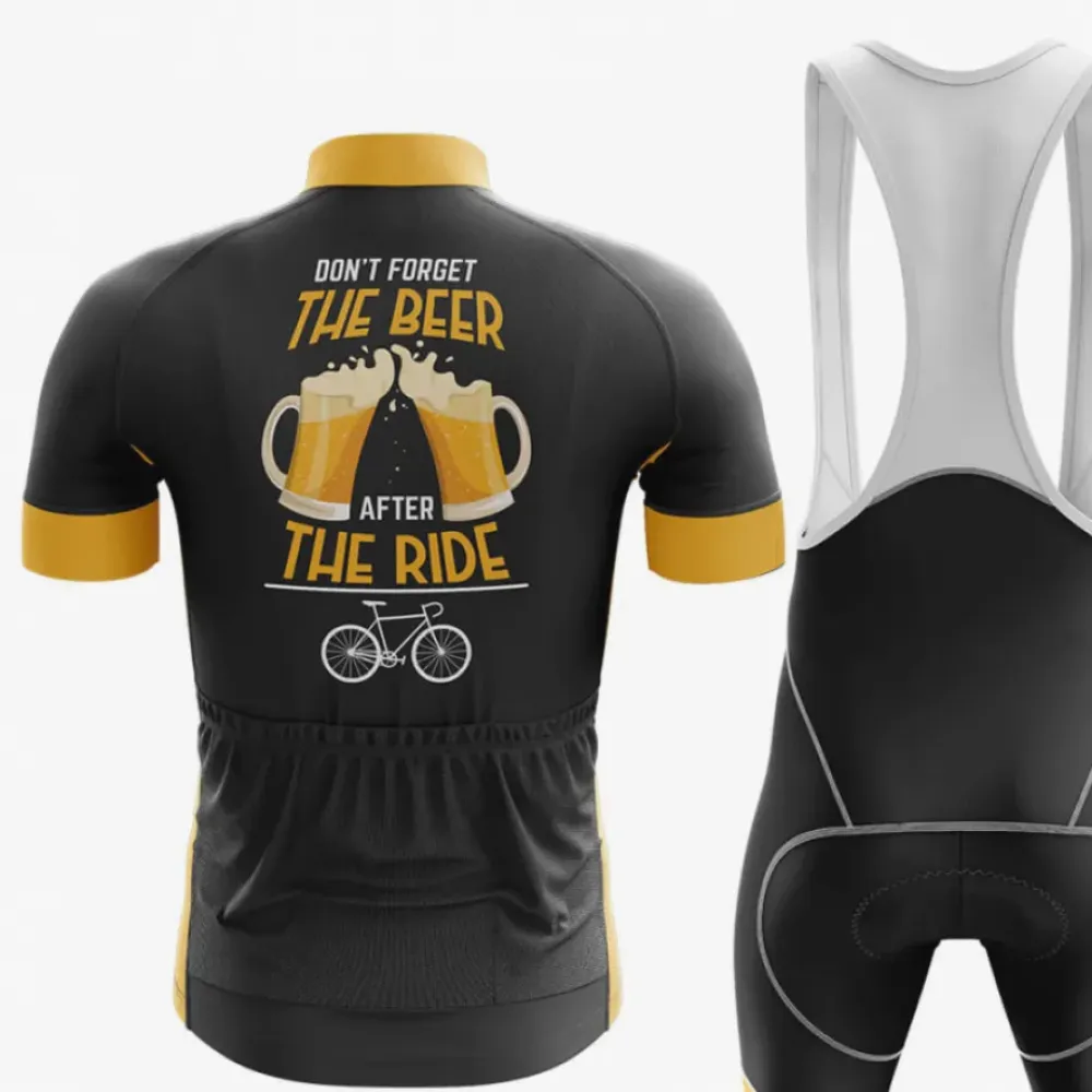 Beer Cycling Bibs Unique Design Black/Gold/White
