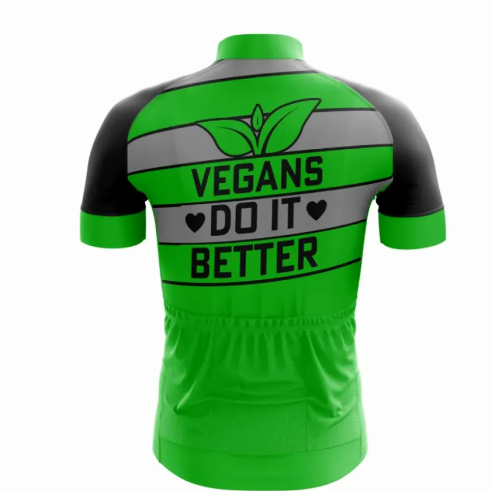 Vegan Cycling Jersey Green/Black/Grey
