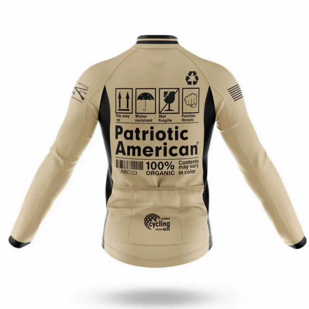 American Patriotic Cycling Jersey Tan/Black/Gold