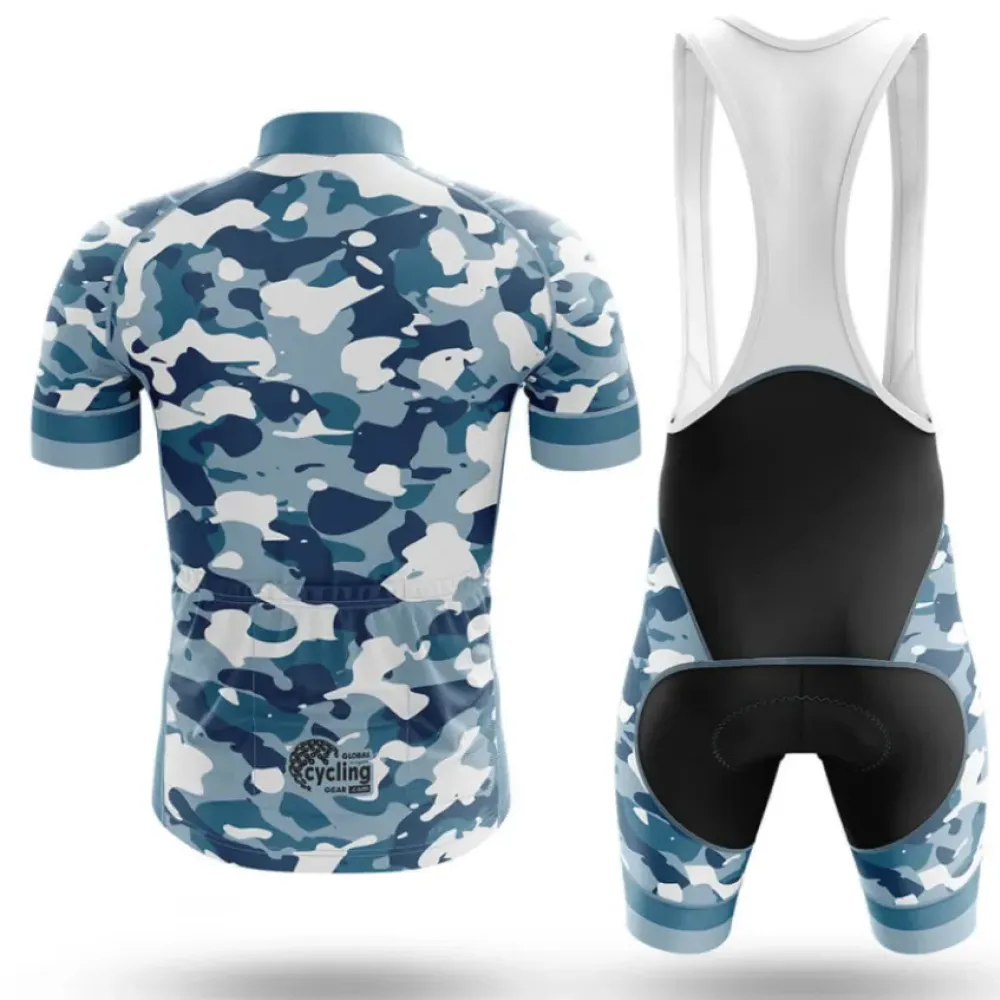Cycling Jersey Blue Camo Full Set