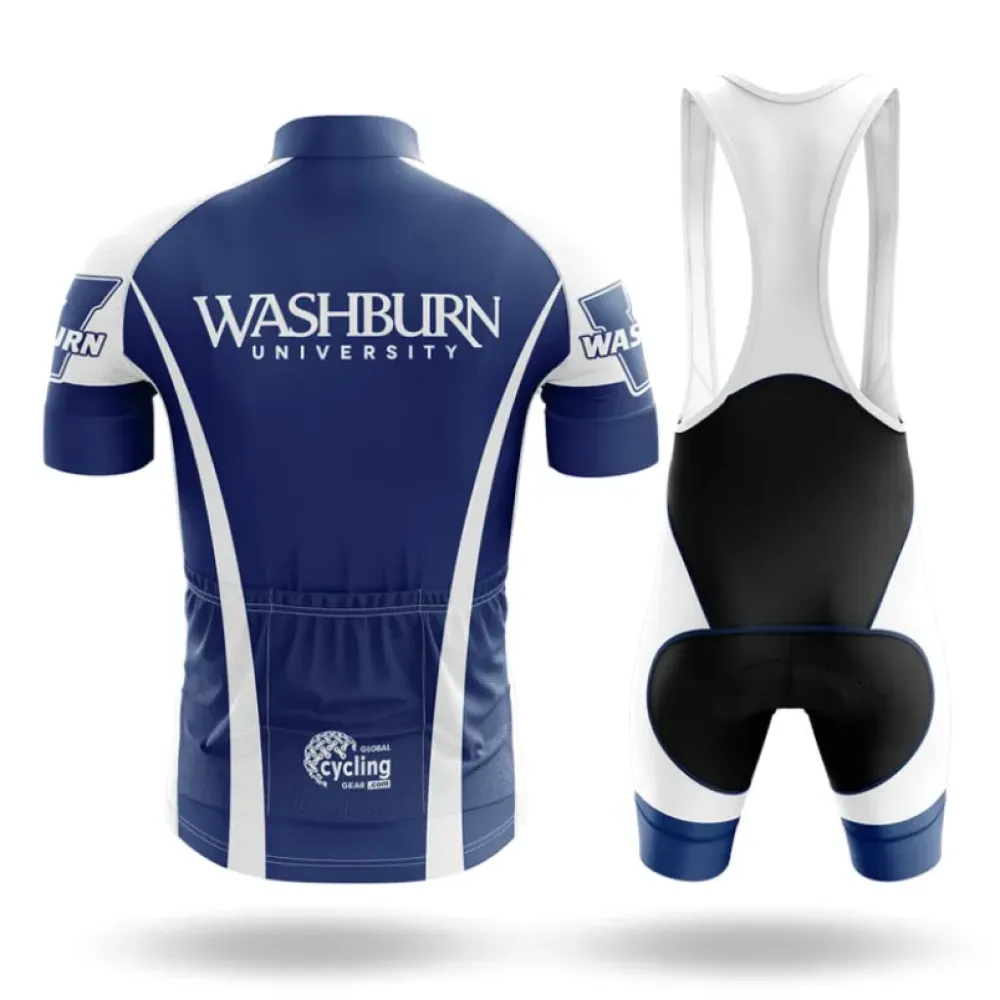 Washburn University Cycling Jersey Long Sleeve Navy/White/Blue