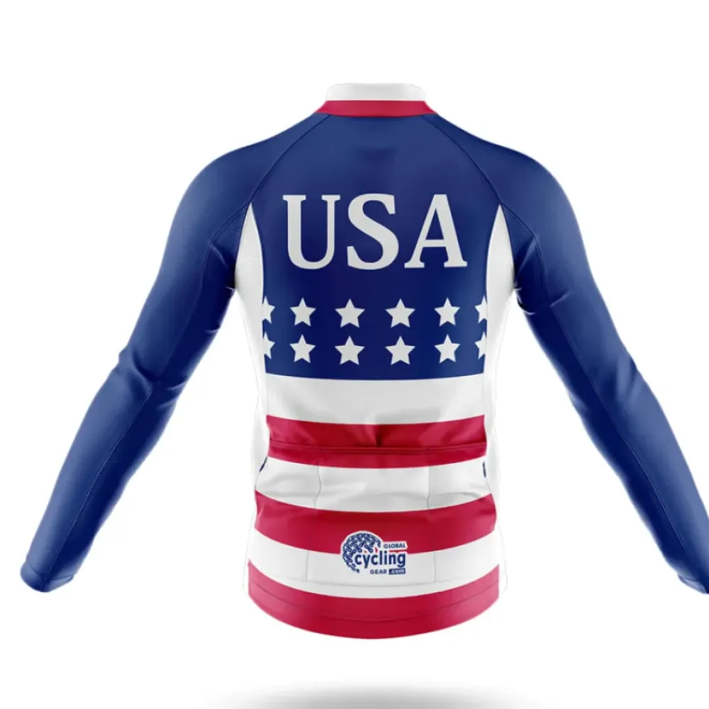 Cycling Bibs USA Flag Navy/Red/White