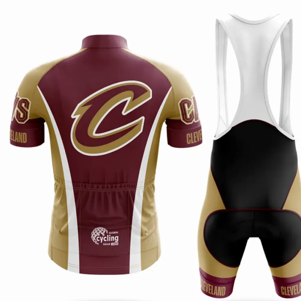 Cleveland Cycling Kit Full Set Maroon/Gold/White