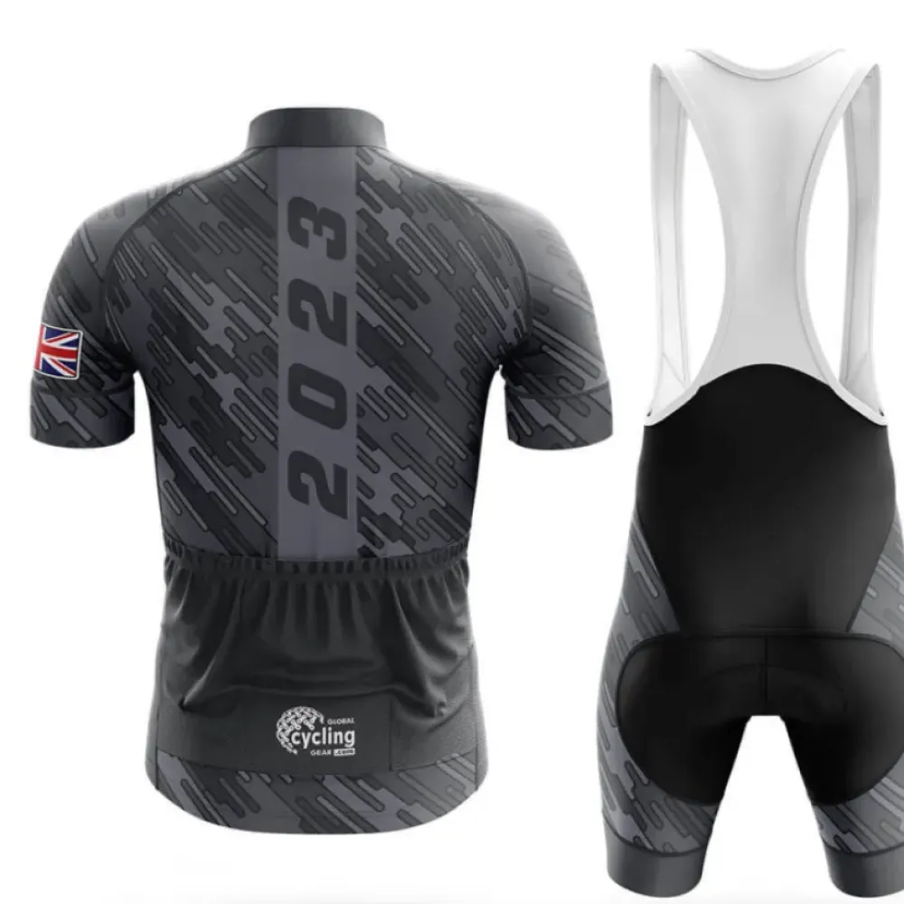 Great Britain 2023 Cycling Jersey Modern Black/Gray/Red