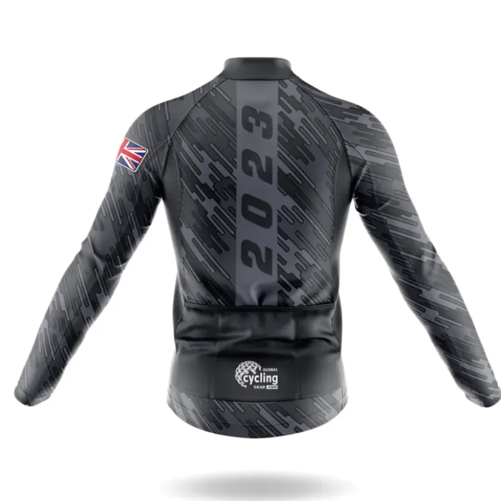 Great Britain 2023 Cycling Jersey Modern Black/Gray/Red